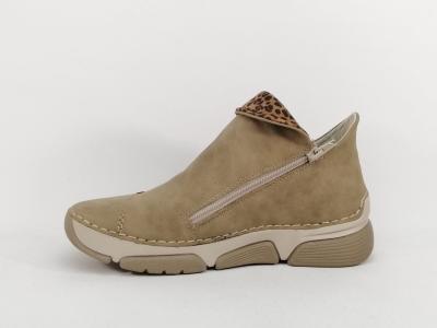 Basket sans lacets femme RIEKER 45983 confortable chic souple montante