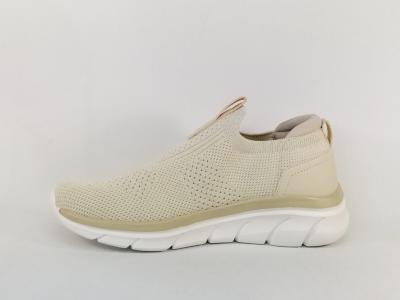 Basket sans lacets femme toile beige souple confortable destockage XTi 143567 pas cher