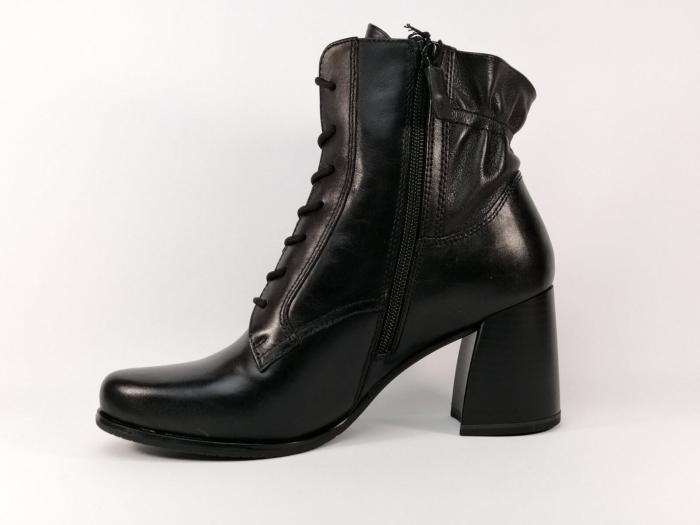 bottine cuir noir femme