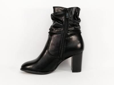 Botte à talon simili cuir noir CHIC SHOES chc132 femme à pas cher