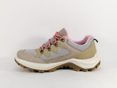 Chaussure randonnée femme confortable légère souple cuir beige destockage IMAC 356758