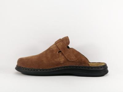 Sabot homme cuir grande taille camel en destockage JOSEF SEIBEL madrid confortable