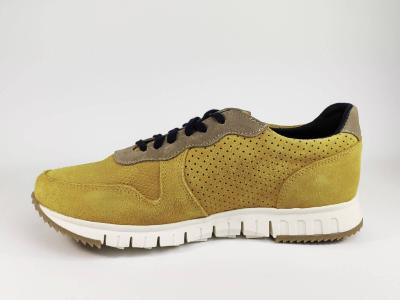 Tennis tout cuir jaune pour homme BRAN'S 13318 - Fabrication Espagne