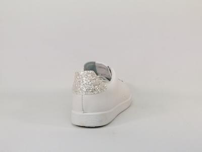 Basket fille en cuir blanc à lacets Destockage VICTORIA 125104