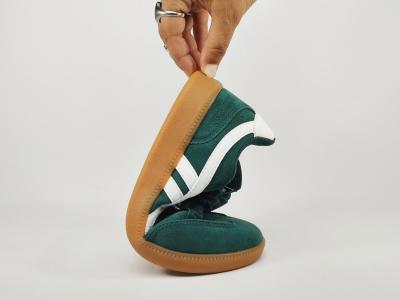 Basket homme en cuir vert tendance confortable ROADSIGN bormane souple