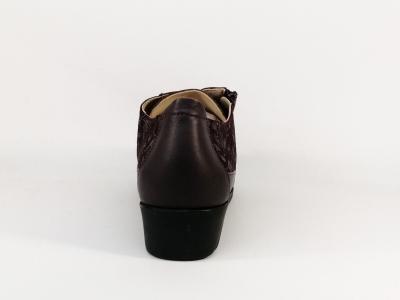 Chaussure compensée femme pieds sensibles cuir bordeaux destockage LUXAT embassy