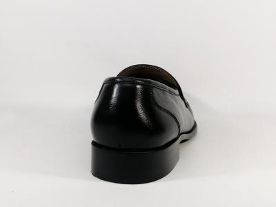 Mocassin homme tout cuir noir grand confort destockage BOISSY 985