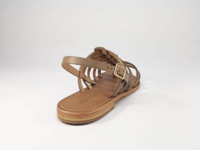 Sandale femme tout cuir gris en destockage TROPEZIENNES Heriberi