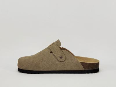 Sabot femme pas cher gris taupe semelle cuir confortable BANAN MOON rambla tendance