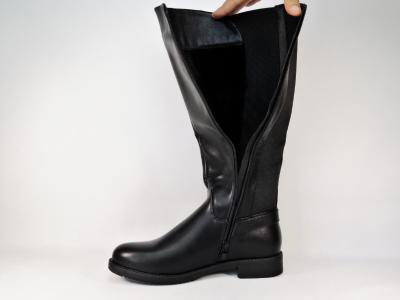 Bottes mollets larges femme grande pointure CINK ME DM-31W noir à pas cher