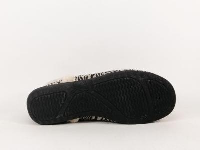 Chaussons montants femme tendance velours zebre original OUF ! mazard
