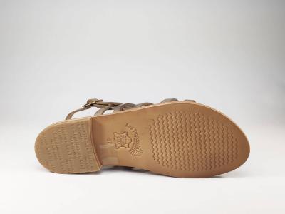 Sandale femme tout cuir gris en destockage TROPEZIENNES Heriberi
