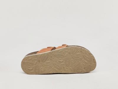 Claquette femme cuir corail semelle confortable mémoire de forme PLAKTON bombay afelpado