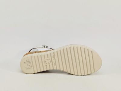 Sandales blanche femme TAMARIS 28106 compensée chic et confortable