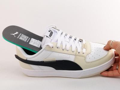 Basket homme PUMA caven 2.0 en destockage à pas cher cuir beige blanc tendance