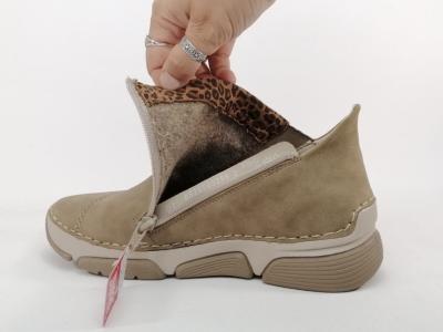 Basket sans lacets femme RIEKER 45983 confortable chic souple montante