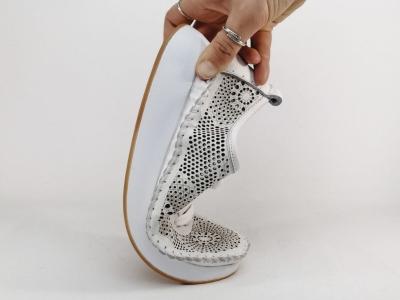 Chaussure femme originale cuir blanc souple ajouré confortable PEDRO TORRES 107bon