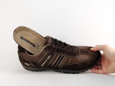 Basket homme grande pointure cuir marron confortable DOCKERS 54HT001 tendance