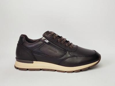 Basket homme cuir marron chic confortable destockage LONDONS LIFE 162677 à pas cher