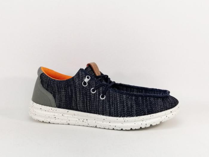 Basket homme sans lacets toile marine à pas cher destockage XTi 142546