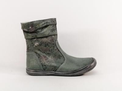 Botte fille cuir souple destockage BELLAMY nievre à pas cher confortable gris