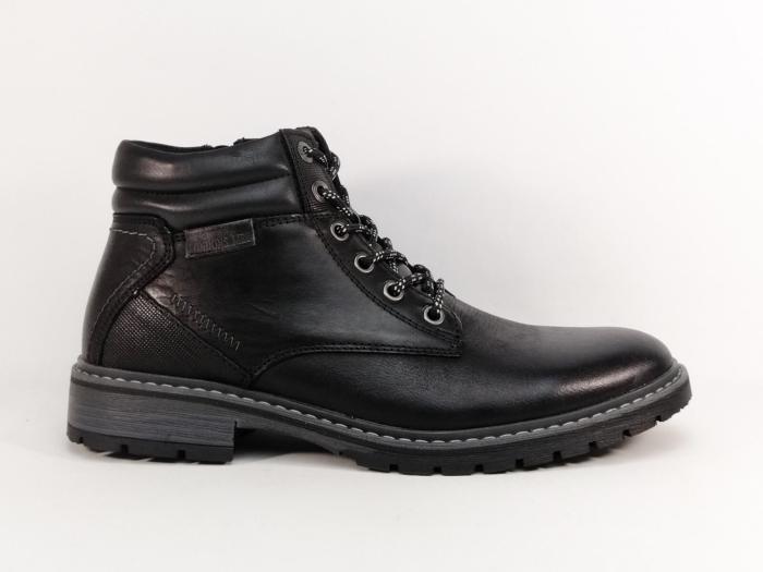 Chaussure montante homme cuir noir confortable tendance destockage LONDONS LIFE 160993