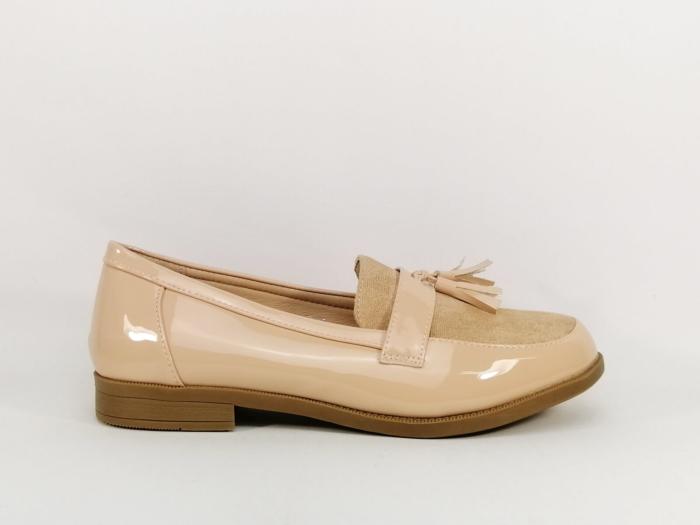 Mocassin chic beige grande pointure femme CINK ME DM326-7 à pas cher