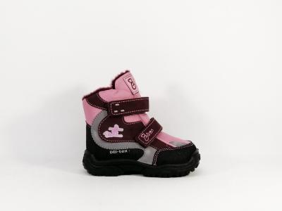 Moon boots fourrée rose waterproof à velcro fille bébé destockage IMAC 58714
