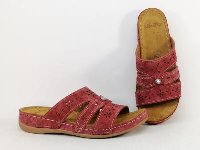Mule femme confort rouge semelle cuir tendance RELAXITY Mamasito à pas cher