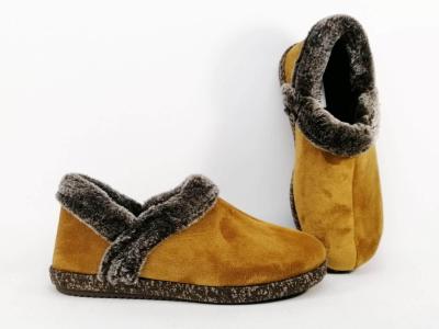 Pantoufles femme confort velours camel CHIC & RELAX RALOT tendance