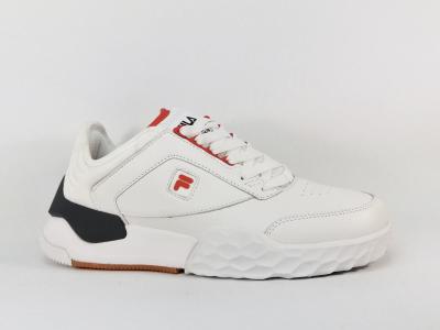 Basket blanche homme tendance cuir destockage FILA modern à pas cher