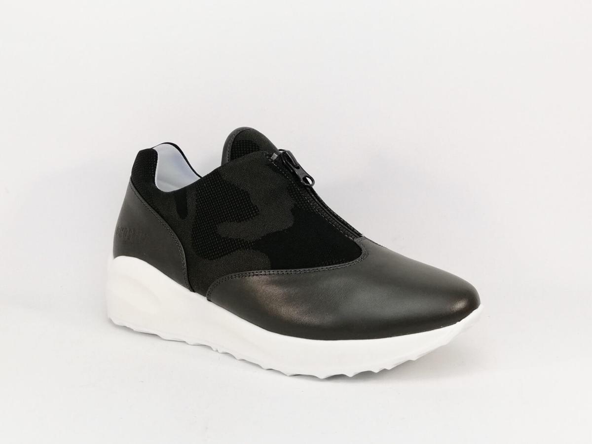 Basket Cuir kaki destockage GHOSTIN femme I Pointure Plus