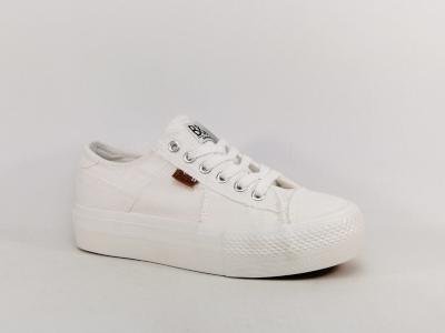 Basket toile blanche femme confortable et chic BANANA MOON ralf  pas cher