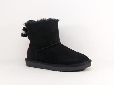 Boots fourrée noire fillette femme confortable et tendance destockage XTi 57329 à pas cher