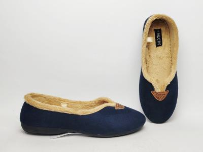 Chausson ballerine femme � pas cher tendance velours marine NOCTIS bodega