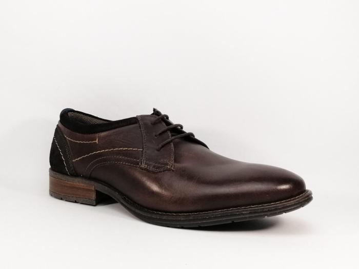 Chaussure habillée cuir marron effet vieilli homme destockage CASANOVA gamo