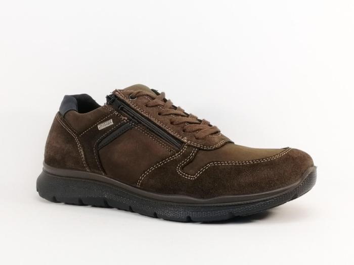 Chaussure homme cuir marron confortable souple et waterproof Destockage IMAC 452578