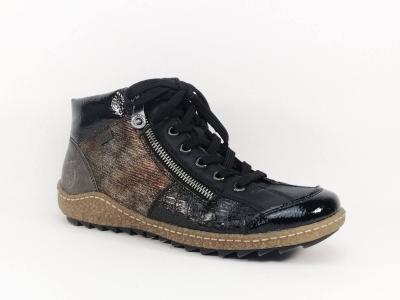 Chaussure montante femme RIEKER L7541 originale et confortable double zip