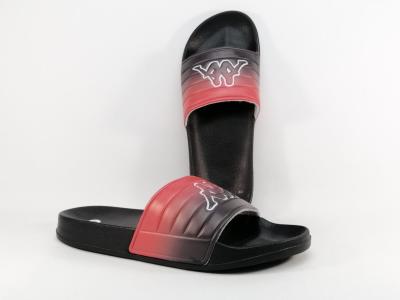 Claquette de plage homme à pas cher noir rouge tendance destockage KAPPA logo noles