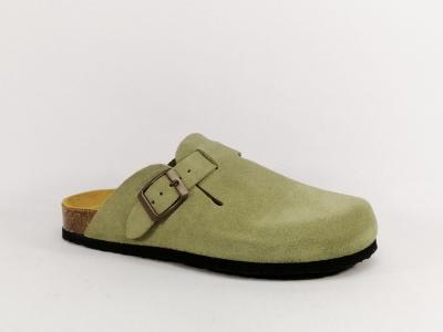 Sabot femme cuir confort vert semelle à mémoire de forme PLAKTON blogg tendance