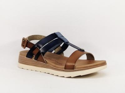 Sandale femme à pas cher camel marine destockage XTi 49845 confortable