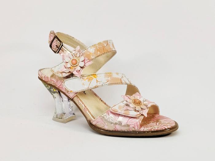 Sandale femme a talon originale et chic, confortable en destockage LAURA VITA fregateo à pas cher