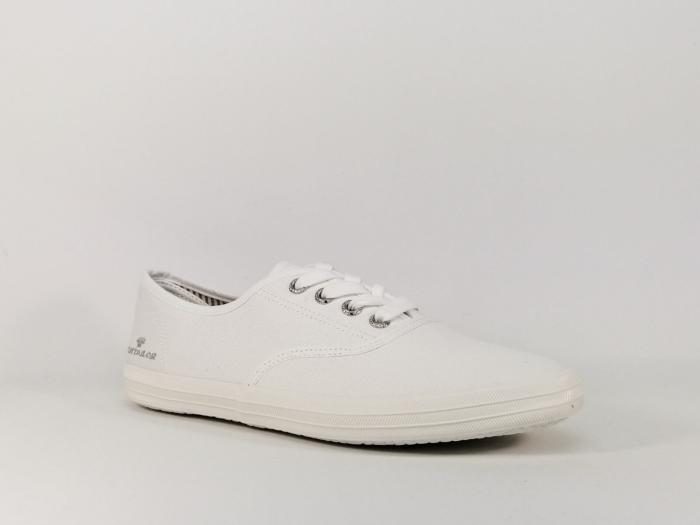 Basket femme en toile blanche tendance TOM TAILOR 329240100