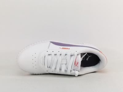 Basket femme PUMA carina destockage à pas cher confortable cuir blanc souple