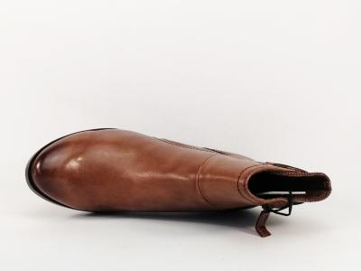 TAMARIS bottine à talon haut cuir camel chic femme 25331