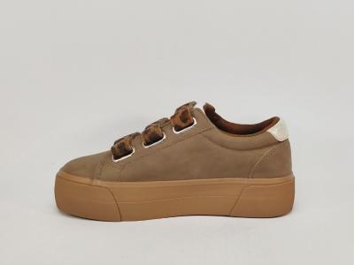 Basket femme scratch léopard destockage KAPORAL clovia semelle épaisse à pas cher