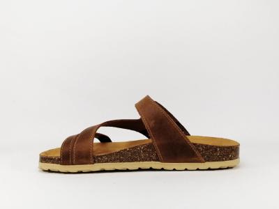 Mule tout cuir marron ARTPELLE 16045 semelle bio pour femme