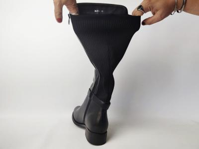 Bottes mollets larges femme grande taille CINK ME DM-Y53 noir à pas cher