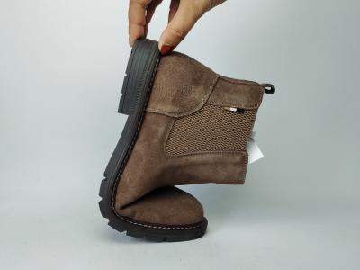 Chelsea boot homme daim cuir taupe souple confortable destockage LONDONS LIFE 162674 à pas cher