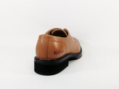 Derby KICKERS cuir camel alphaderb en destockage à prix cassé pour femme